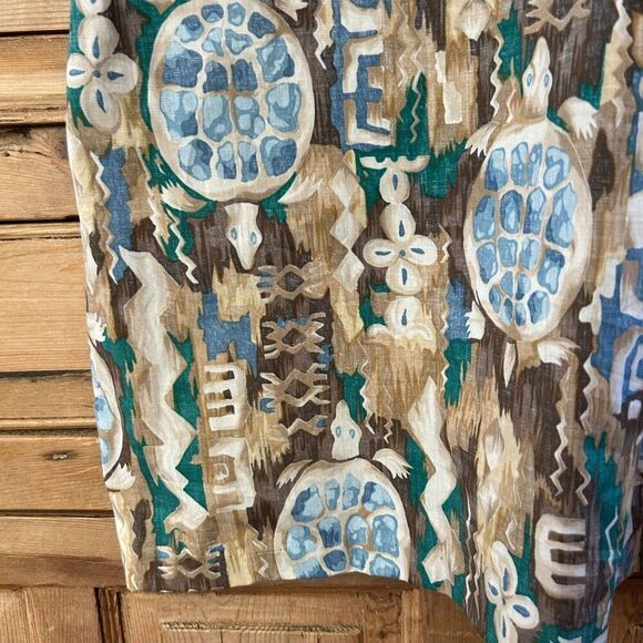 Men's Vintage Reyn Spooner Size XL 1/2 Button‎ Up Shirt Turtle Print Hawaiian - Picture 10 of 12